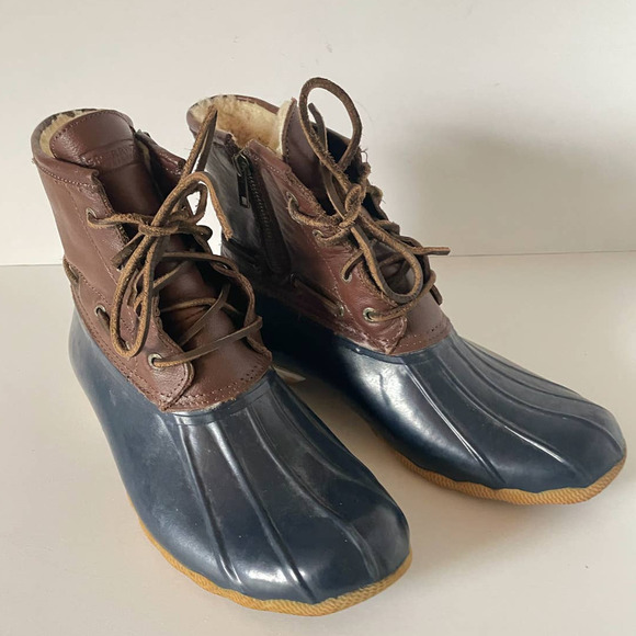Sperry Navy Alpine Saltwater Wool Lined Duck Boots, Size 9 🗣LAST CHANCE🗣 - Picture 3 of 6